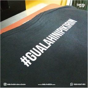 contoh sablon kaos satuan DTF DTG Polyflex terdekat jakarta bekasi