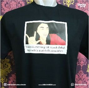 contoh sablon kaos satuan DTF DTG Polyflex terdekat jakarta bekasi