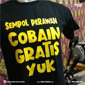contoh sablon kaos satuan DTF DTG Polyflex terdekat jakarta bekasi