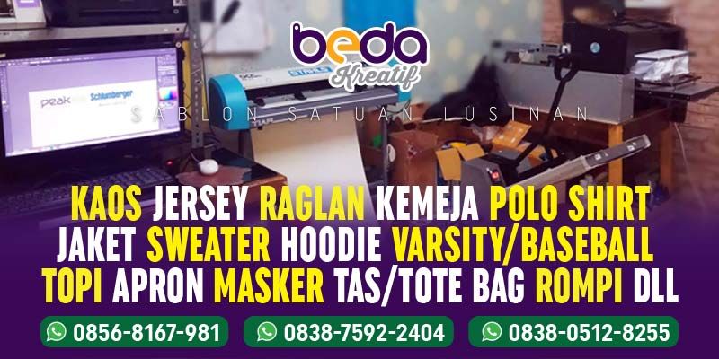 Workshop Beda Kreatif tempat sablon satuan lusinan terdekat