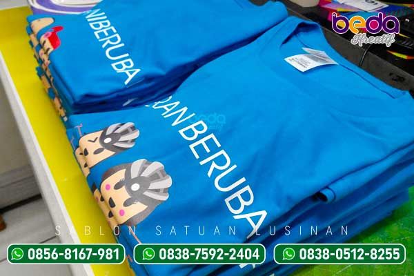 Sablon Kaos dan Print Baju Satuan beda kreatif