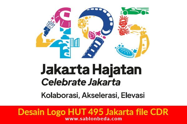 desain logo hut 495 Jakarta file cdr coreldraw