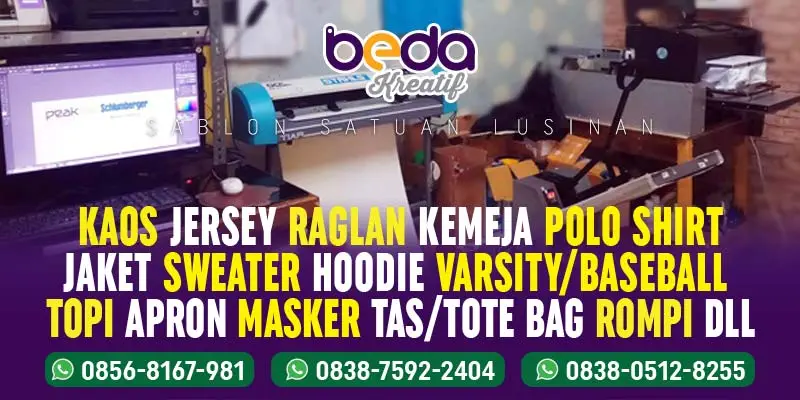 Workshop Beda Kreatif tempat sablon satuan lusinan terdekat
