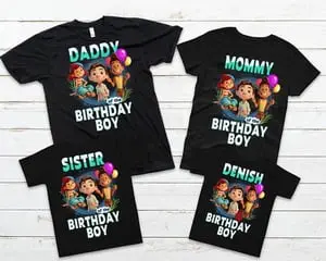 desain kaos ulang tahun ultah anak dewasa keluarga couple