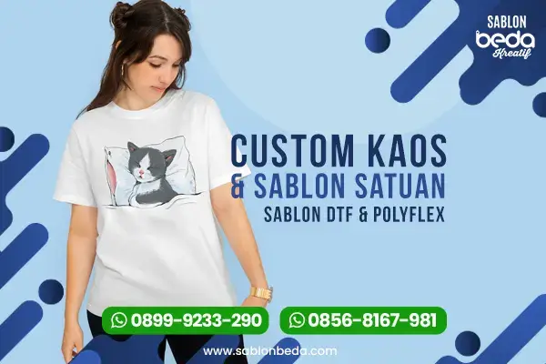 pesan kaos sablon custom satuan terdekat