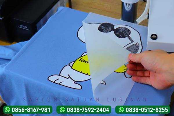 sablon DTF kaos satuan Beda KReatif
